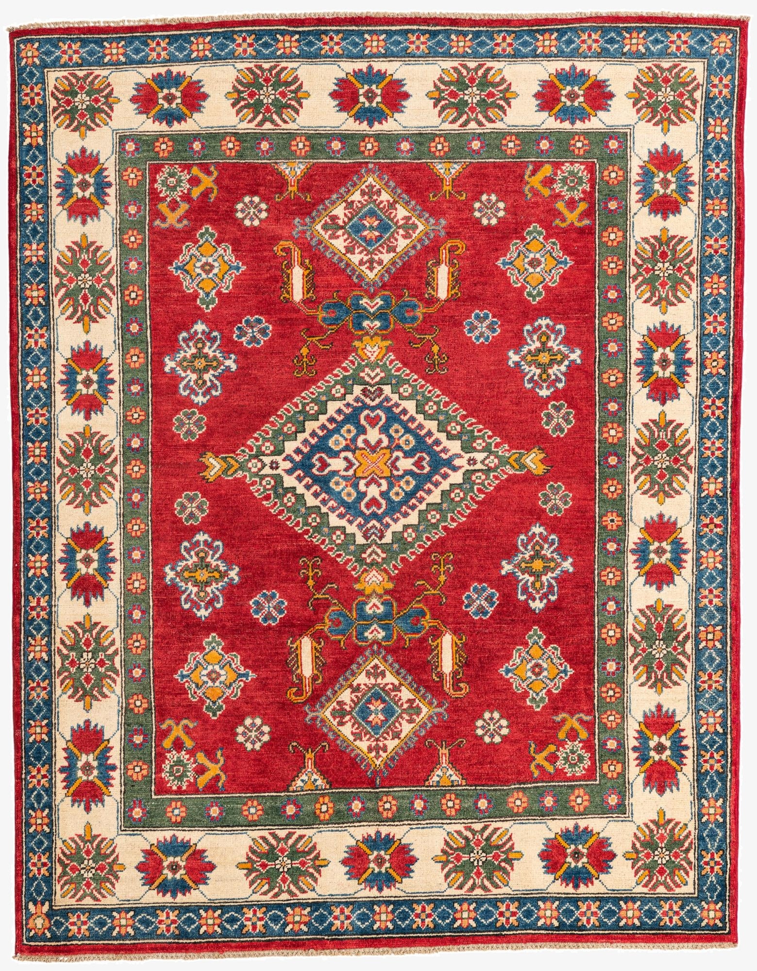  5' x 6' 5  Hand Knotted Kazak Rug