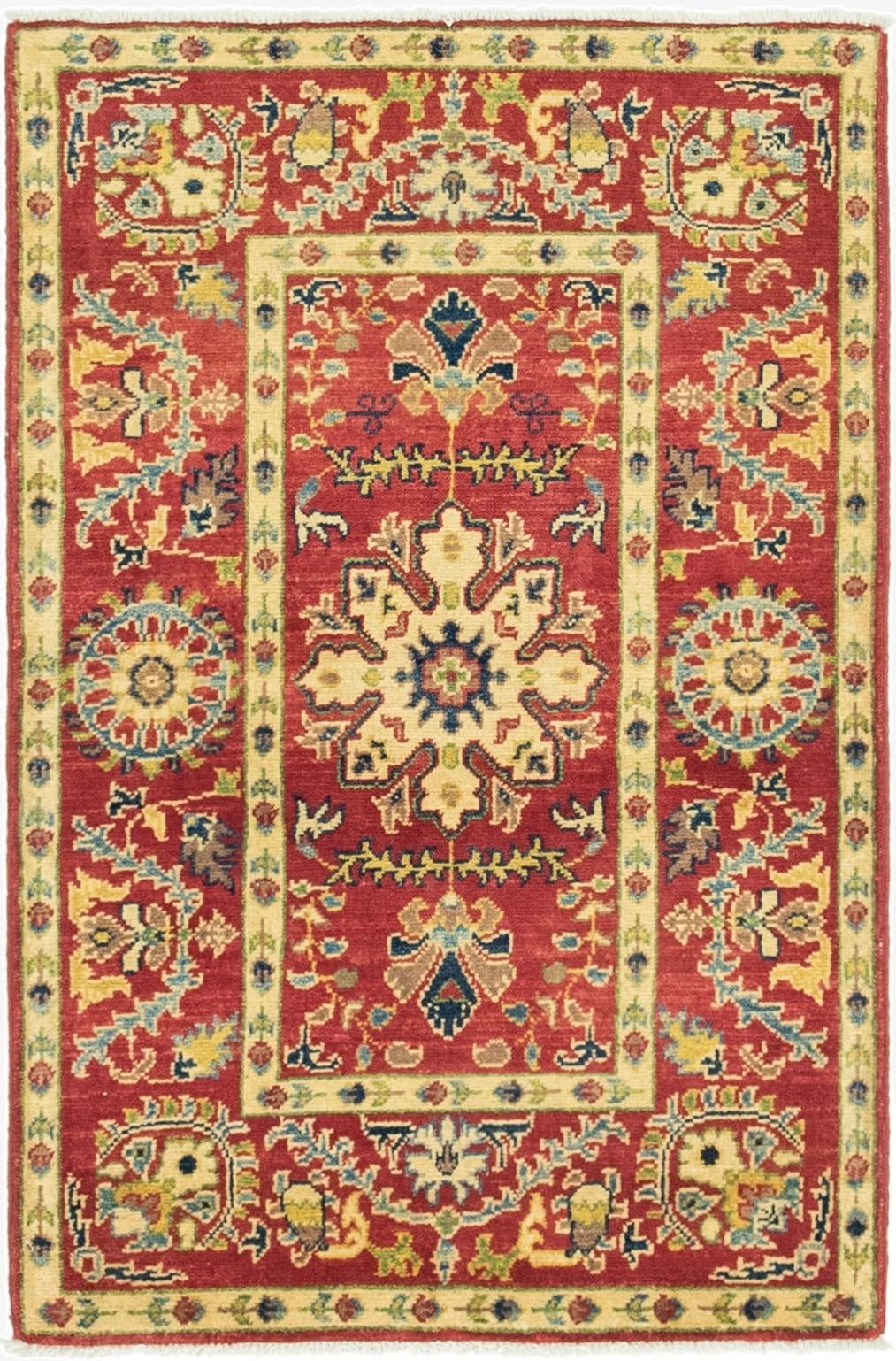  2' 8 x 4'  Hand Knotted Kazak Rug