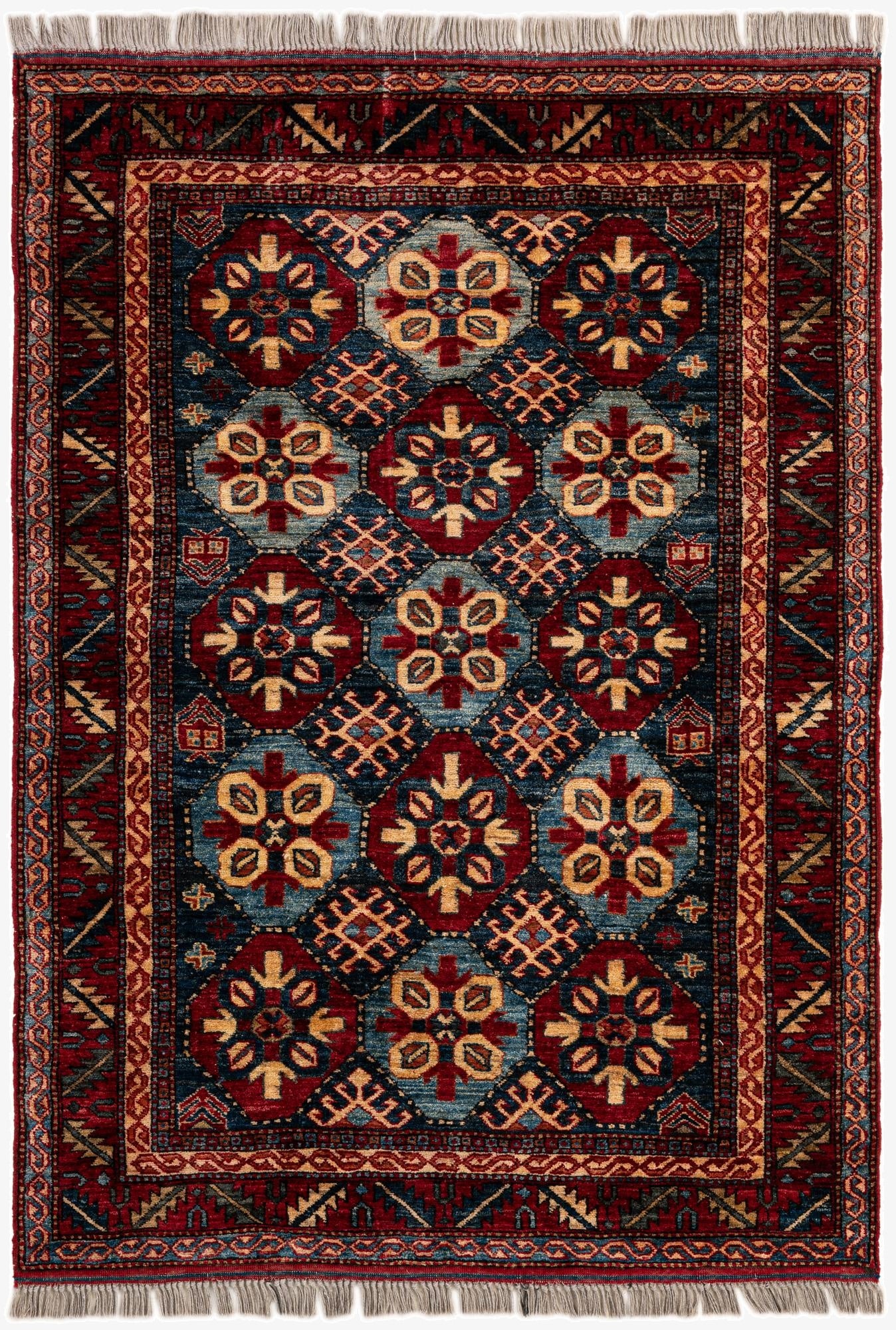  3' 11 x 5' 5  Hand Knotted Kazak Wool Rug
