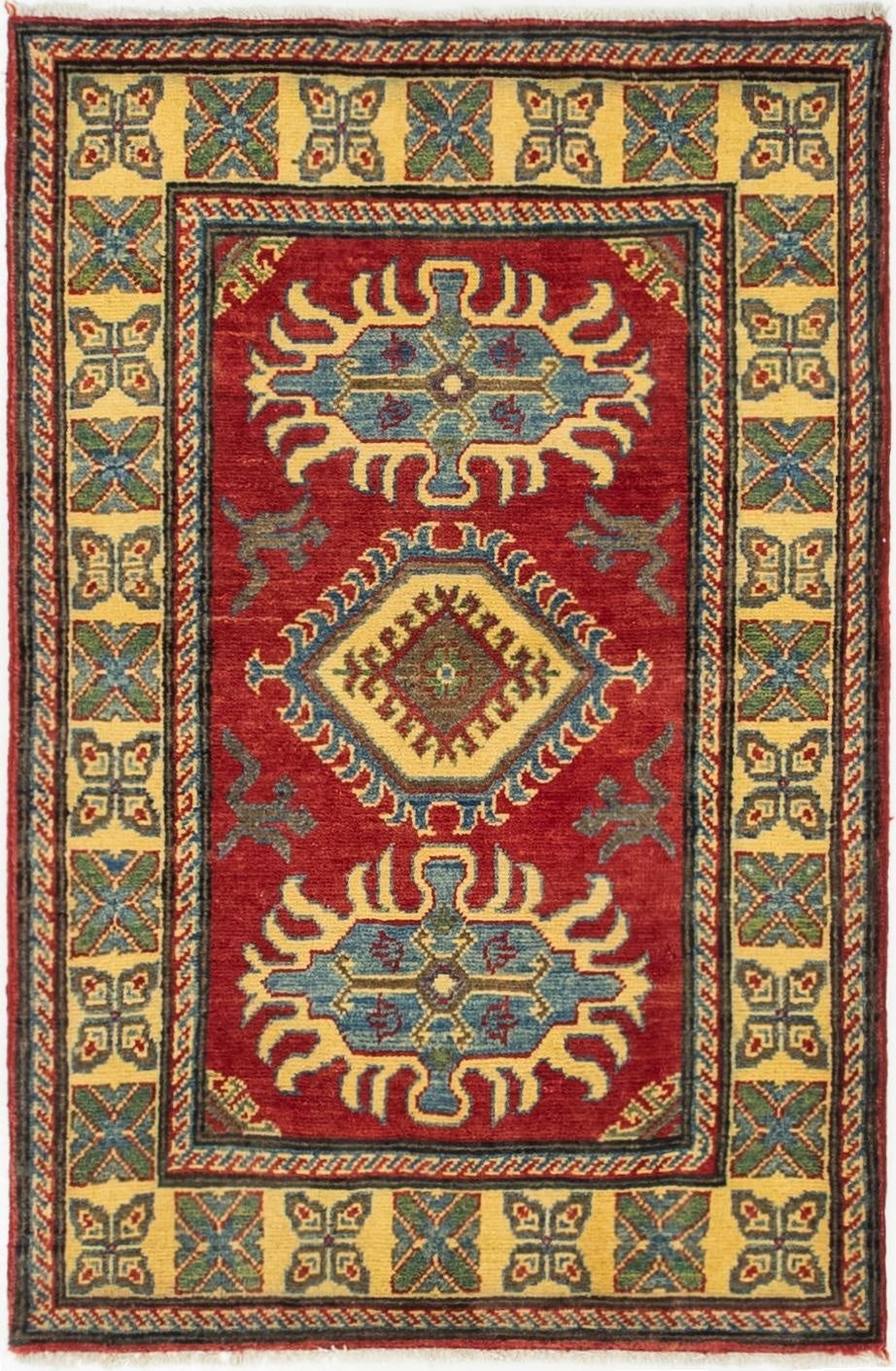  2' 8 x 4' 1  Hand Knotted Kazak Rug