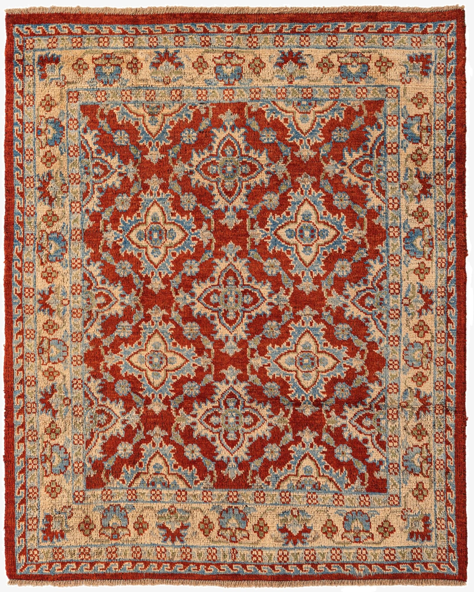  5' 2 x 6' 4  Hand Knotted Kazak Rug