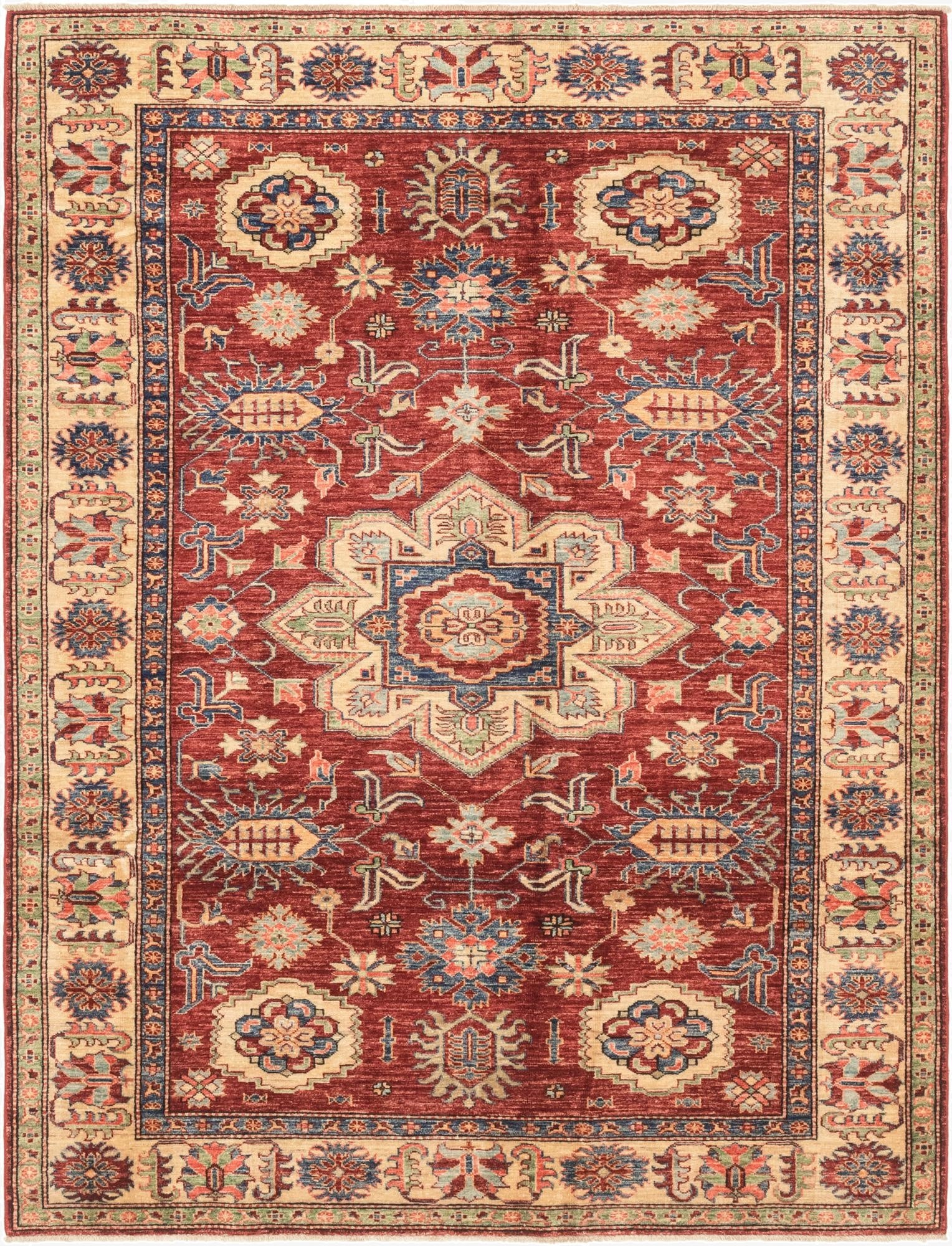  5' 10 x 7' 10  Hand Knotted Kazak Oriental Rug