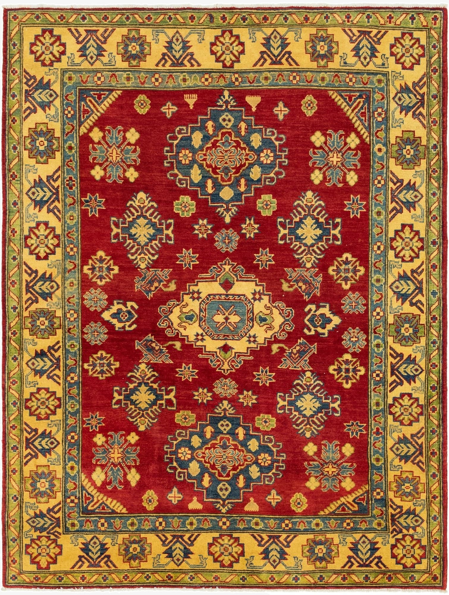  5' 3 x 6' 9  Hand Knotted Kazak Rug