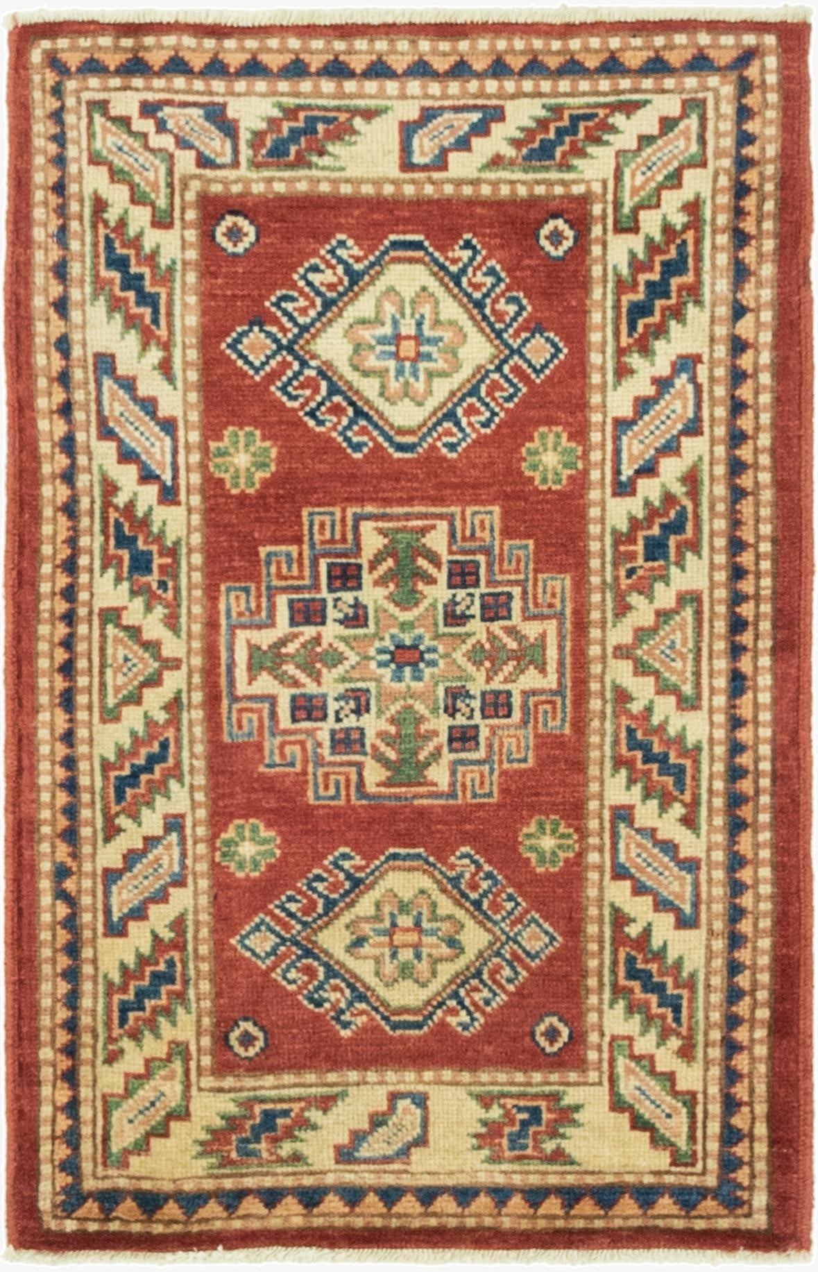  2' x 3' 2  Hand Knotted Kazak Rug