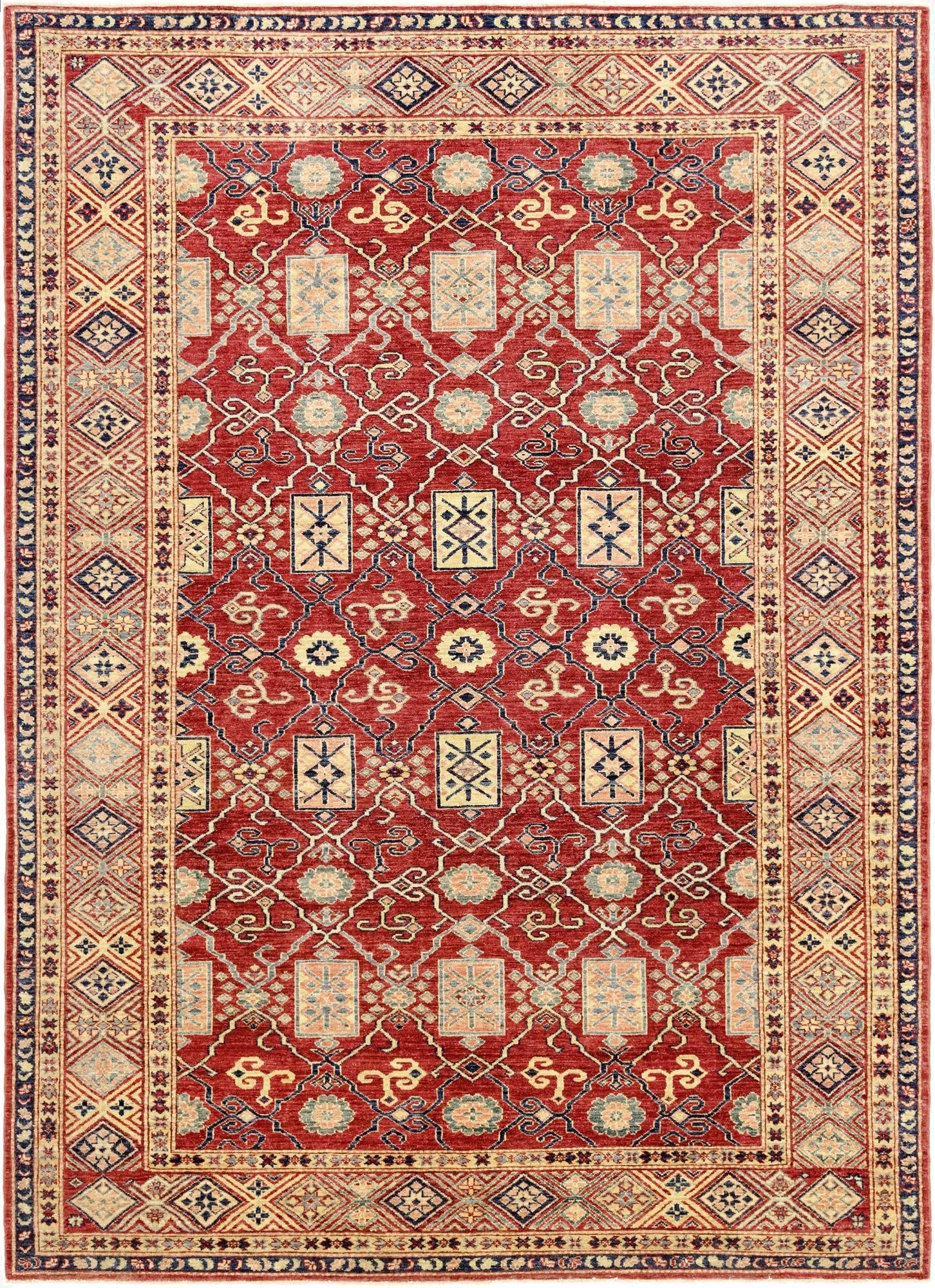  6' 5 x 9'  Hand Knotted Kazak Oriental Rug