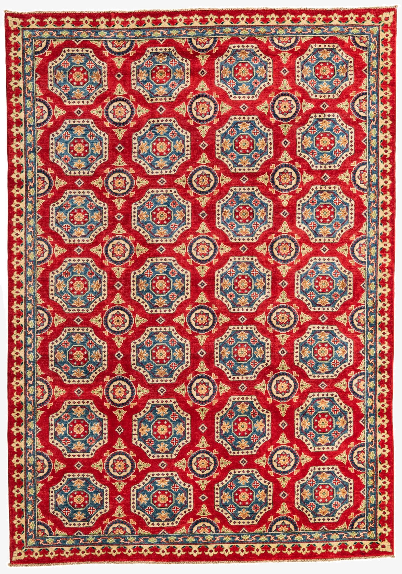  6' 8 x 9' 6  Hand Knotted Kazak Rug