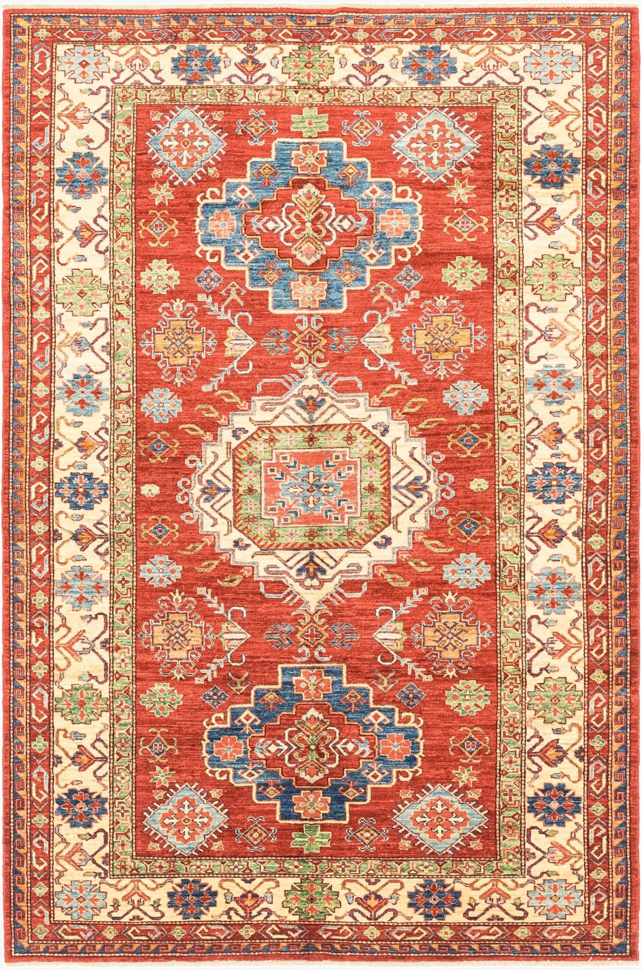  5' 7 x 8' 5  Hand Knotted Kazak Oriental Rug