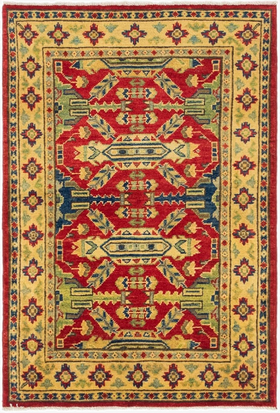  2' 8 x 4'  Hand Knotted Kazak Rug