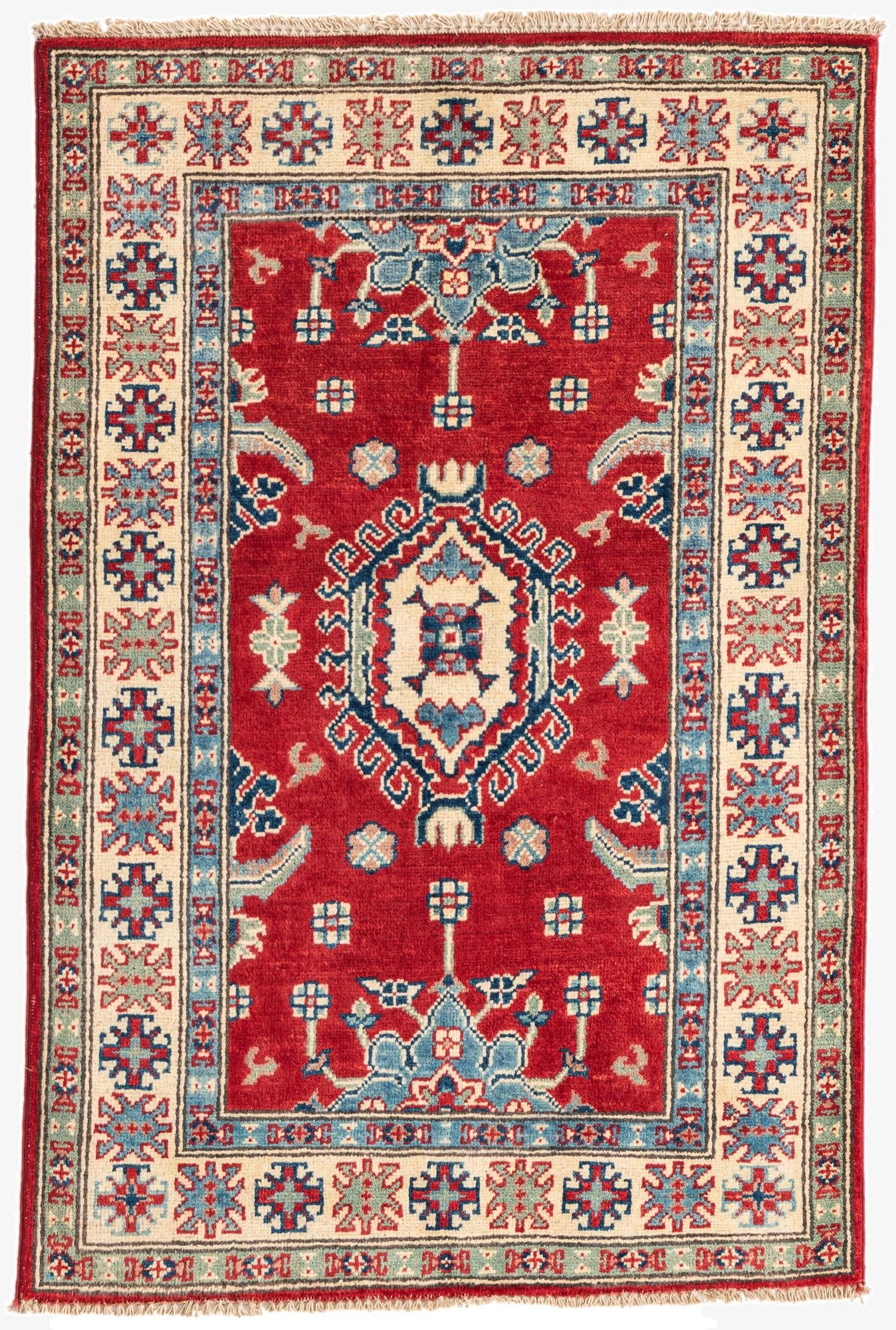  2' 9 x 4' 3  Hand Knotted Kazak Rug