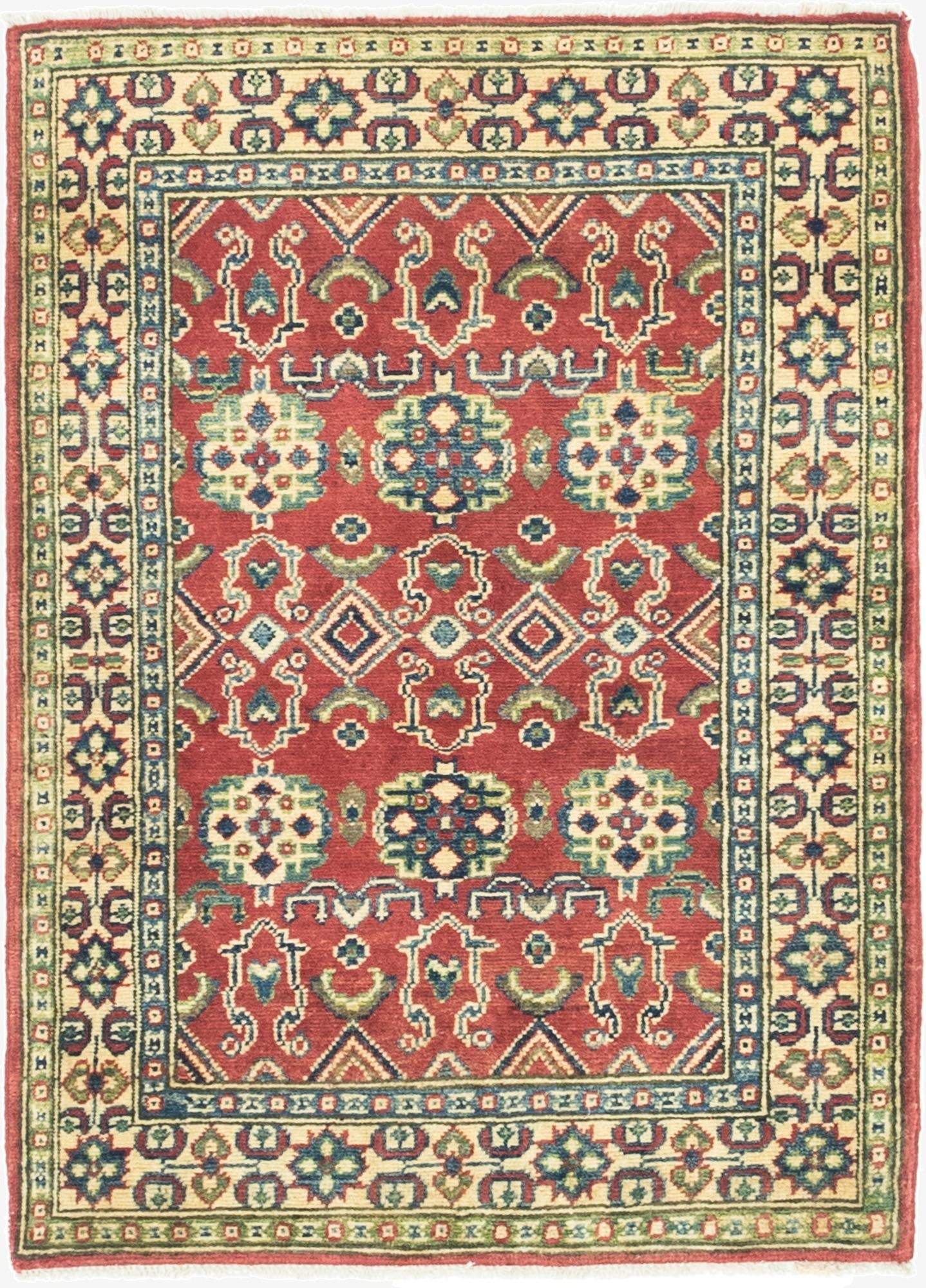  2' 9 x 4' 1  Hand Knotted Kazak Rug