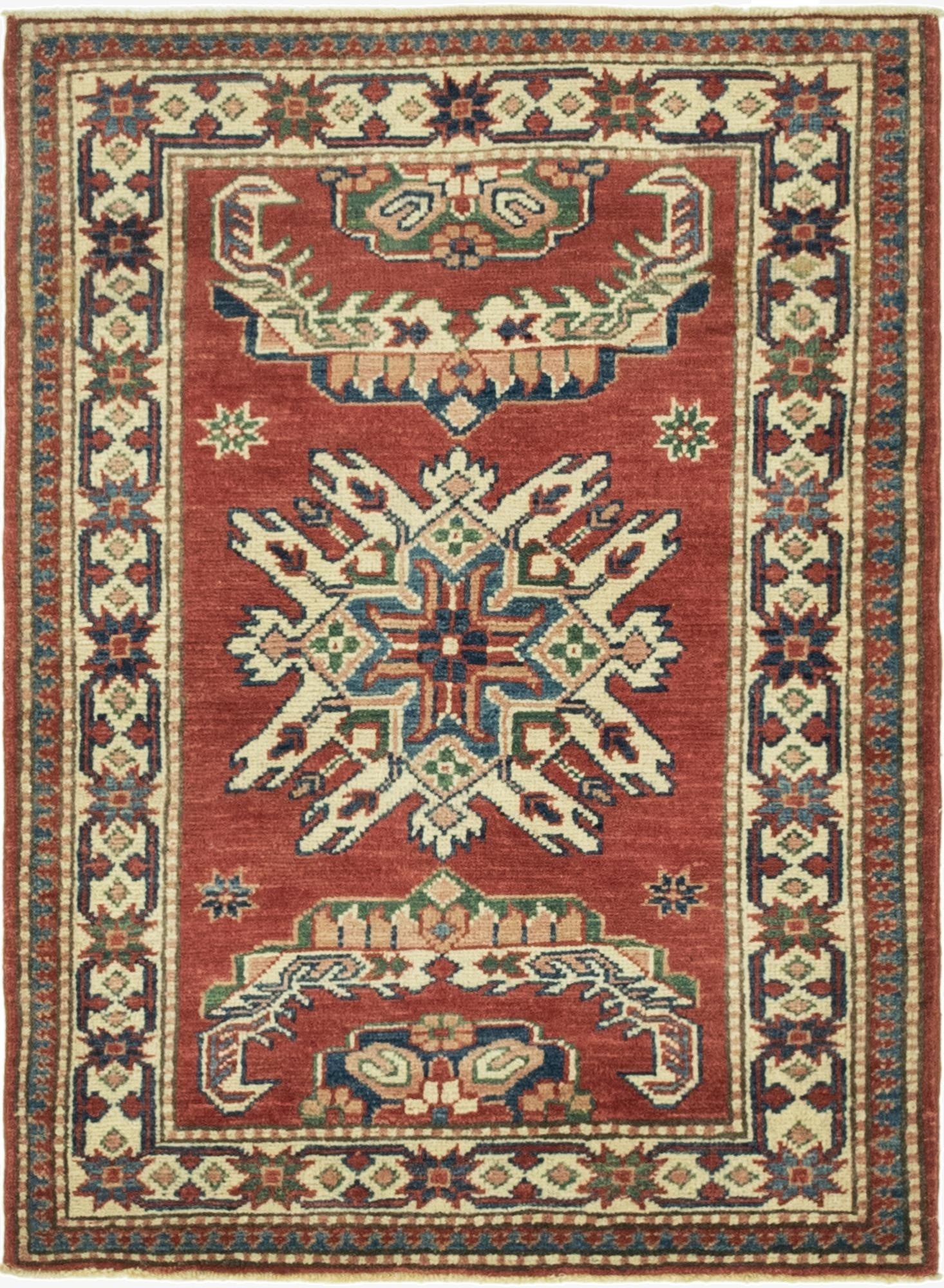  2' 9 x 3' 9  Hand Knotted Kazak Rug