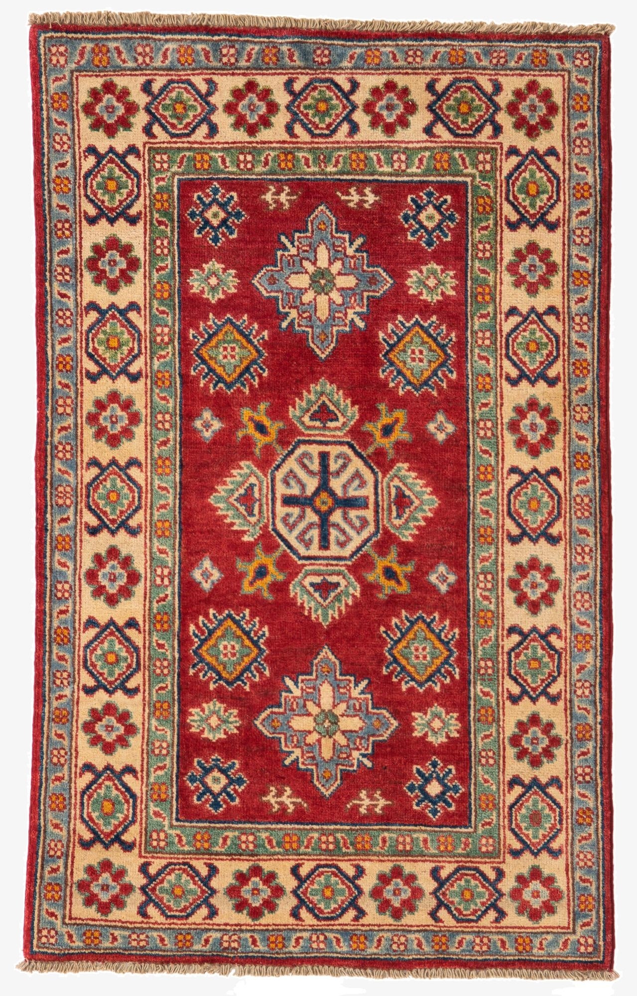  2' 7 x 4' 2  Hand Knotted Kazak Rug