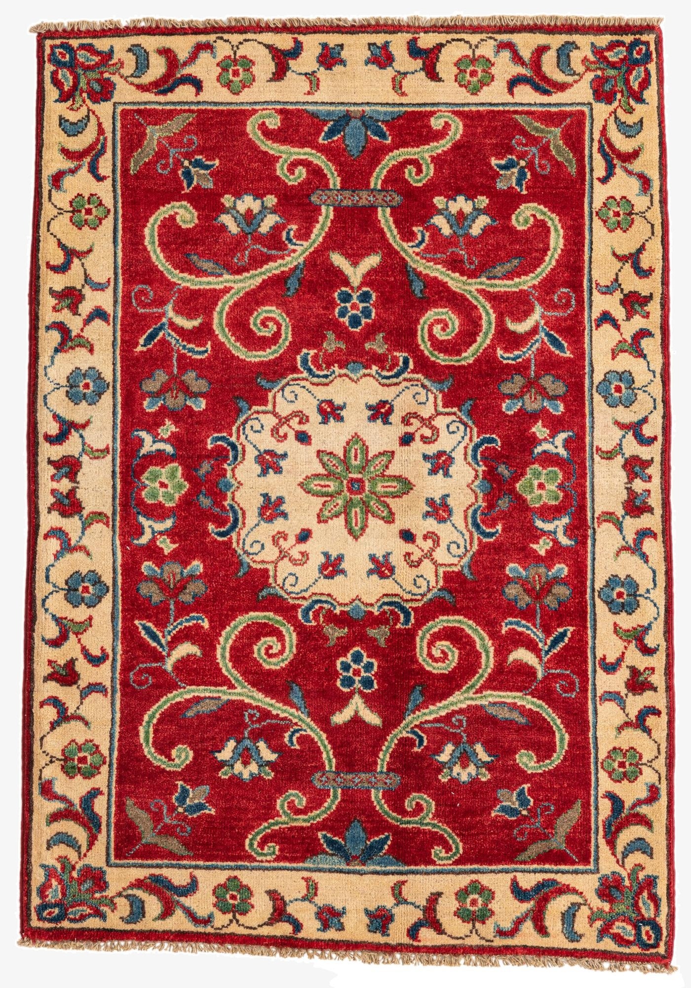  2' 10 x 4' 2  Hand Knotted Kazak Rug