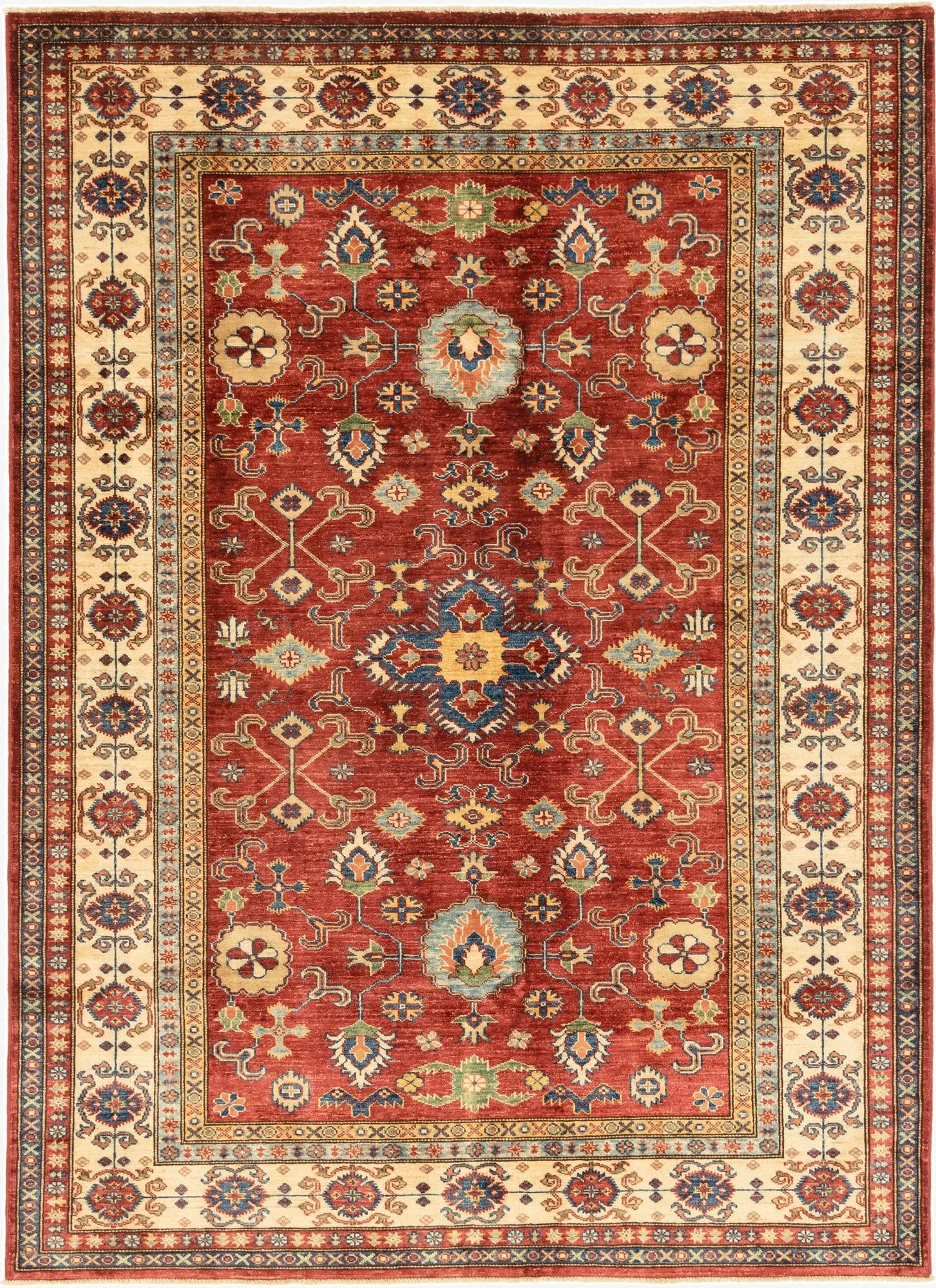  5' 9 x 8'  Hand Knotted Kazak Oriental Rug
