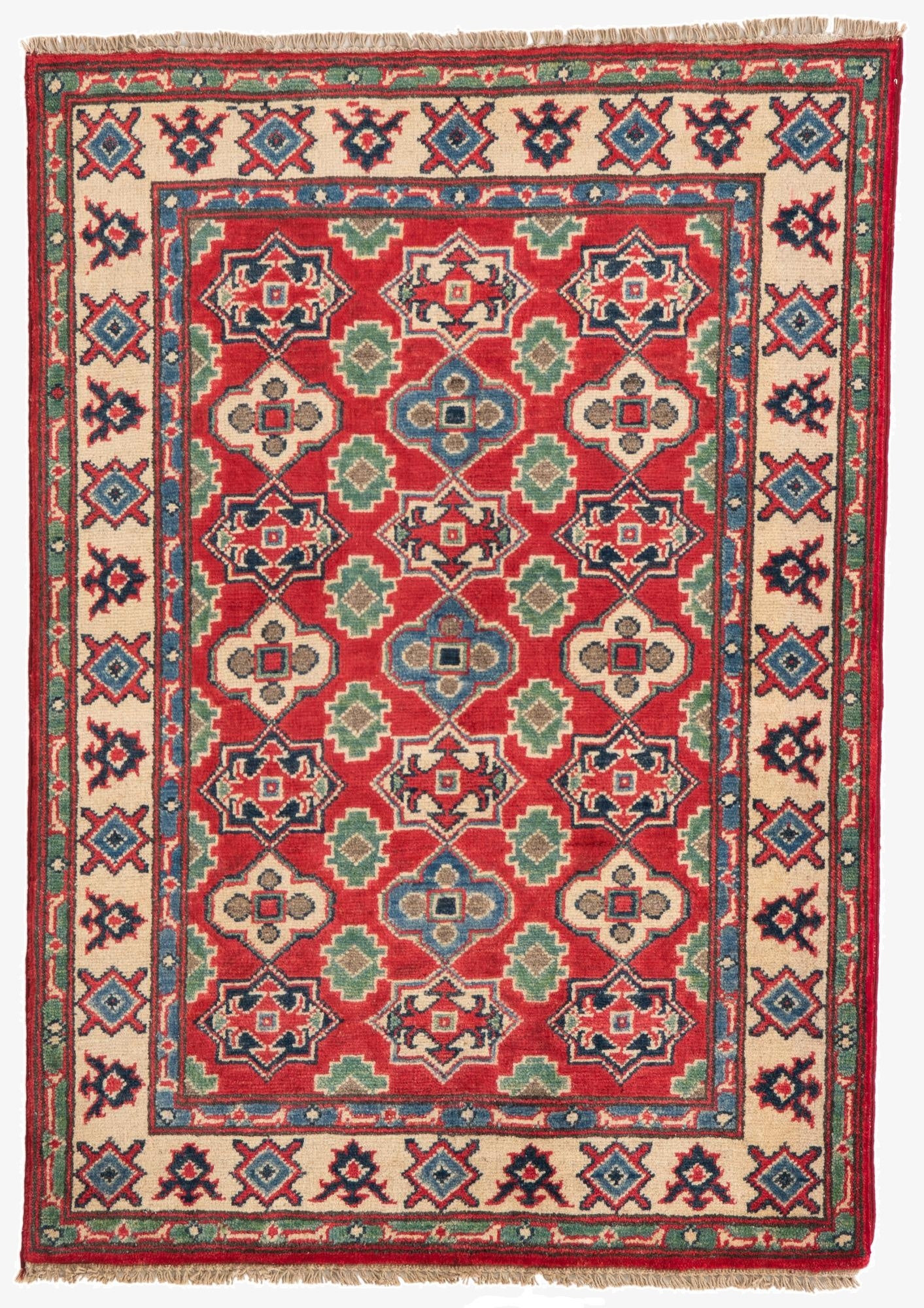  2' 10 x 4' 2  Hand Knotted Kazak Rug