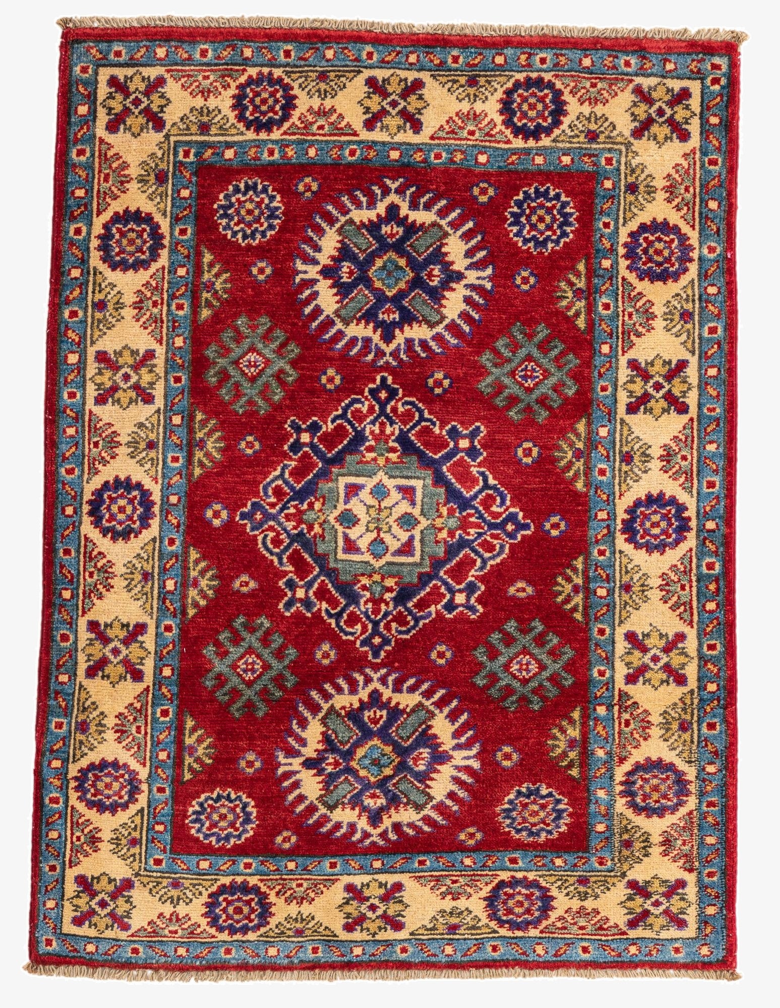  2' 9 x 3' 9  Hand Knotted Kazak Rug