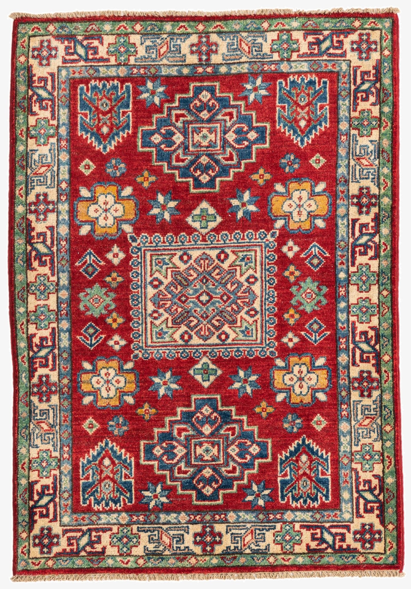  2' 10 x 4' 1  Hand Knotted Kazak Rug