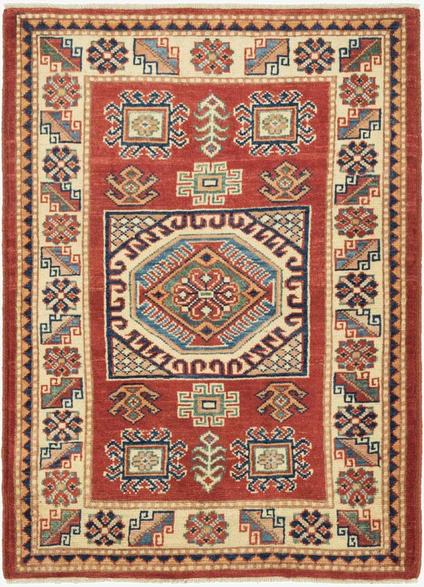  2' 9 x 3' 10  Hand Knotted Kazak Rug