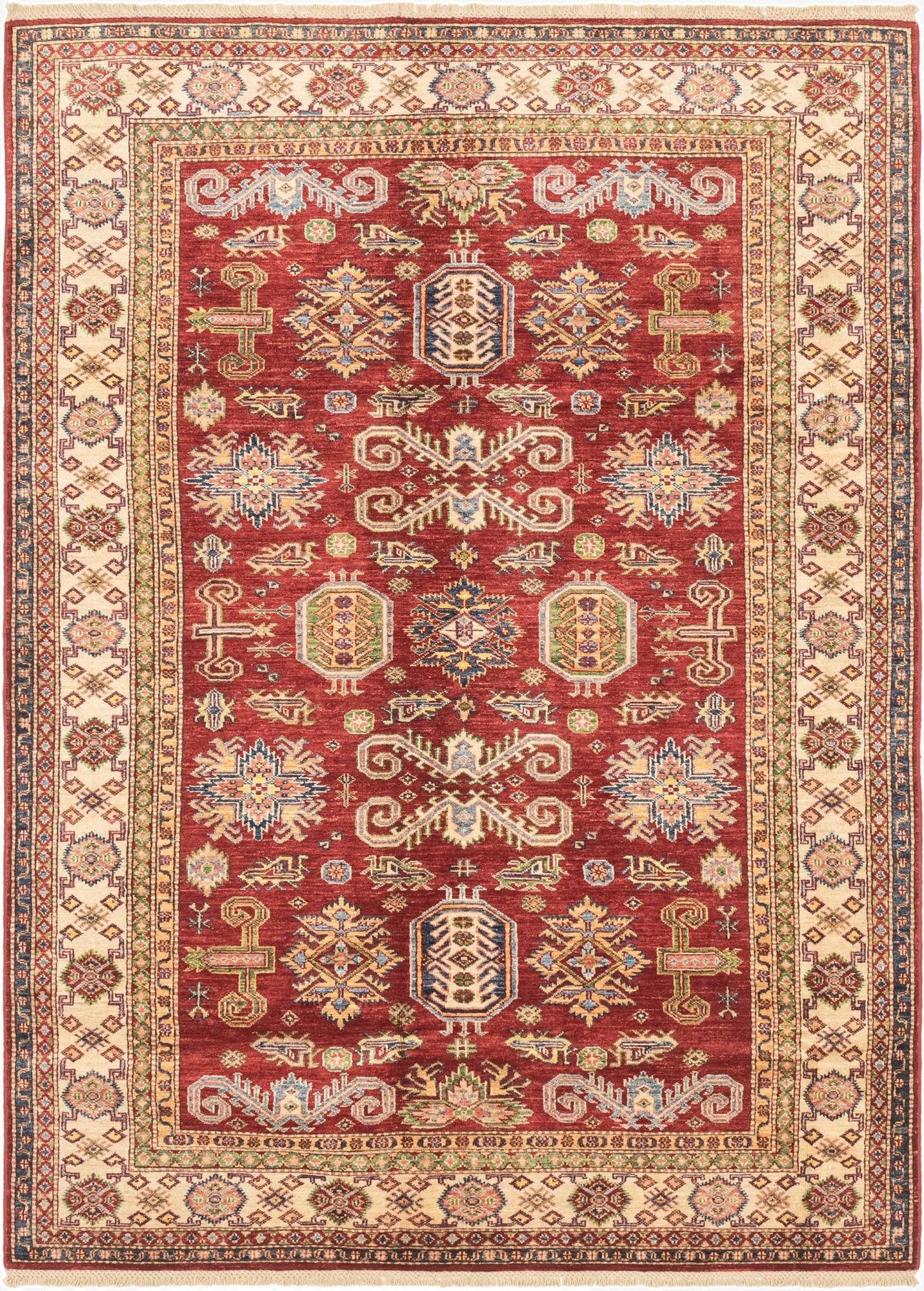  5' 6 x 7' 10  Hand Knotted Kazak Oriental Rug