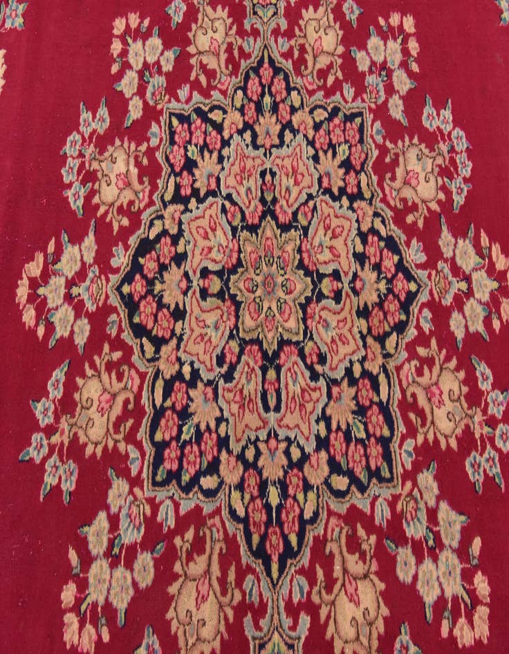 Detail image of  9' 8 x 12' 10  Hand Knotted Kerman Persian Wool Rug