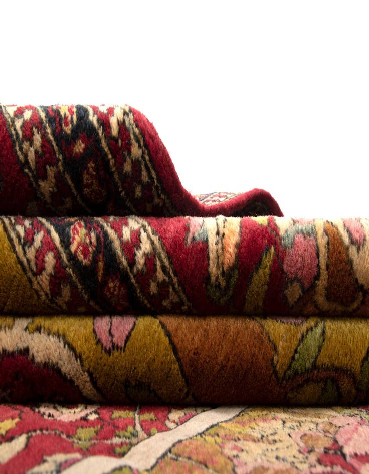 Detail image of  4' 5 x 6' 10  Hand Knotted Kerman Persian Wool Rug