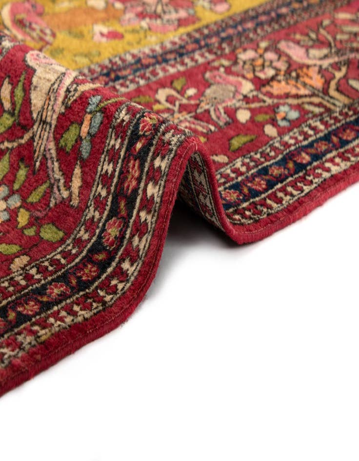 Detail image of  4' 5 x 6' 10  Hand Knotted Kerman Persian Wool Rug