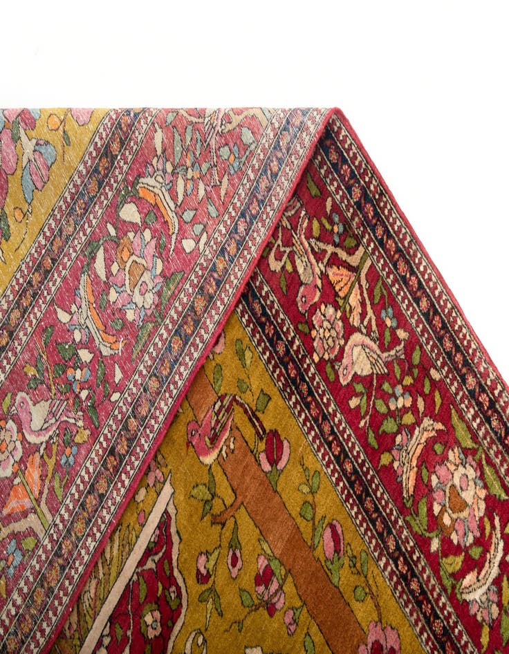 Detail image of  4' 5 x 6' 10  Hand Knotted Kerman Persian Wool Rug