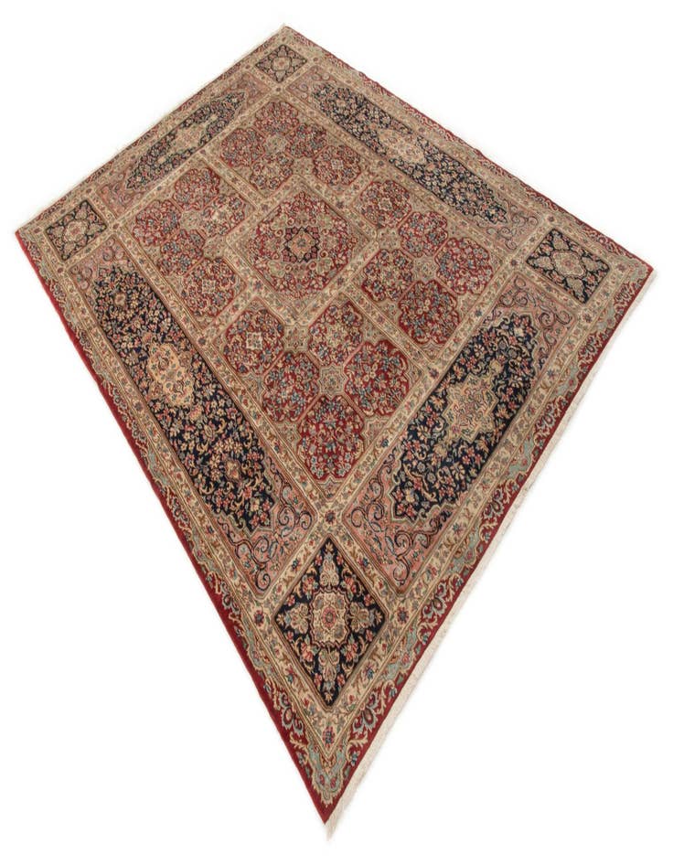 Detail image of  8' 1 x 11' 1  Hand Knotted Kerman Persian Wool Rug