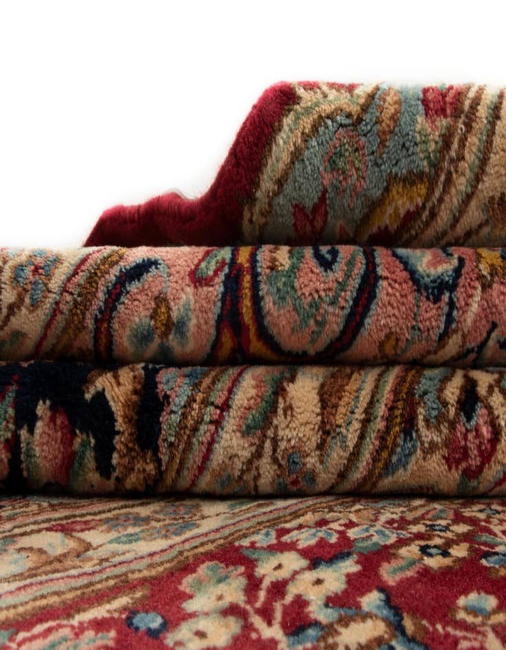 Detail image of  8' 1 x 11' 1  Hand Knotted Kerman Persian Wool Rug