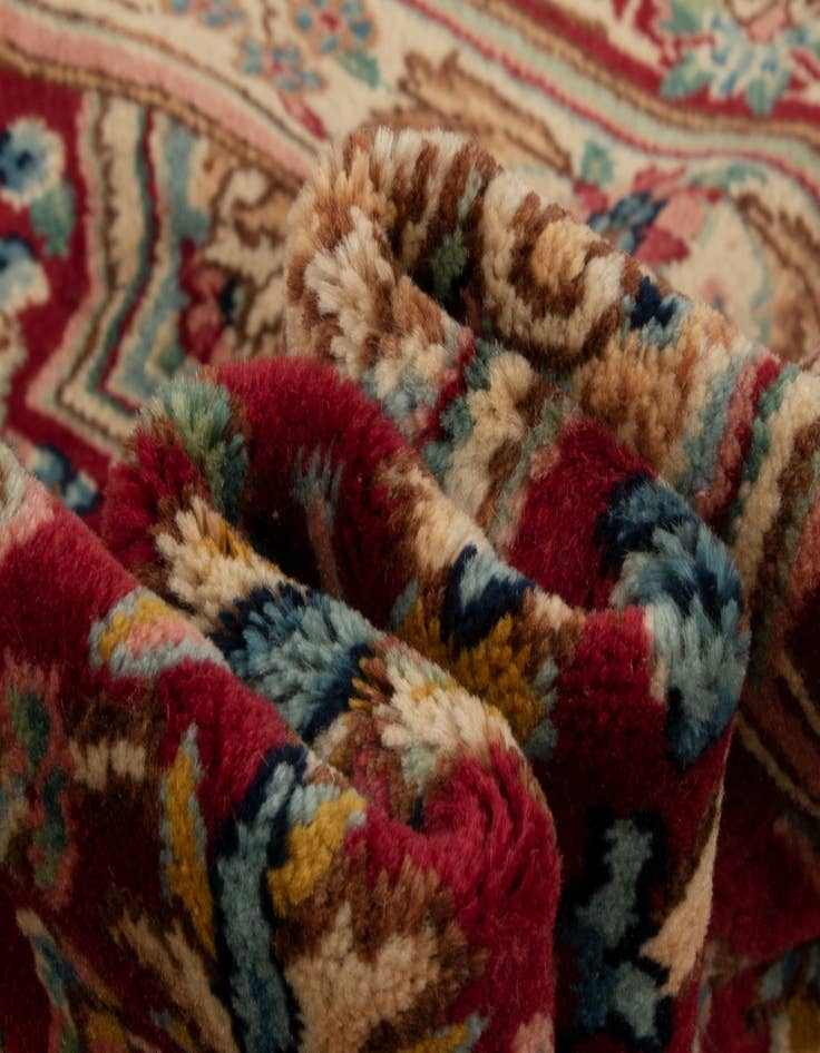 Detail image of  8' 1 x 11' 1  Hand Knotted Kerman Persian Wool Rug