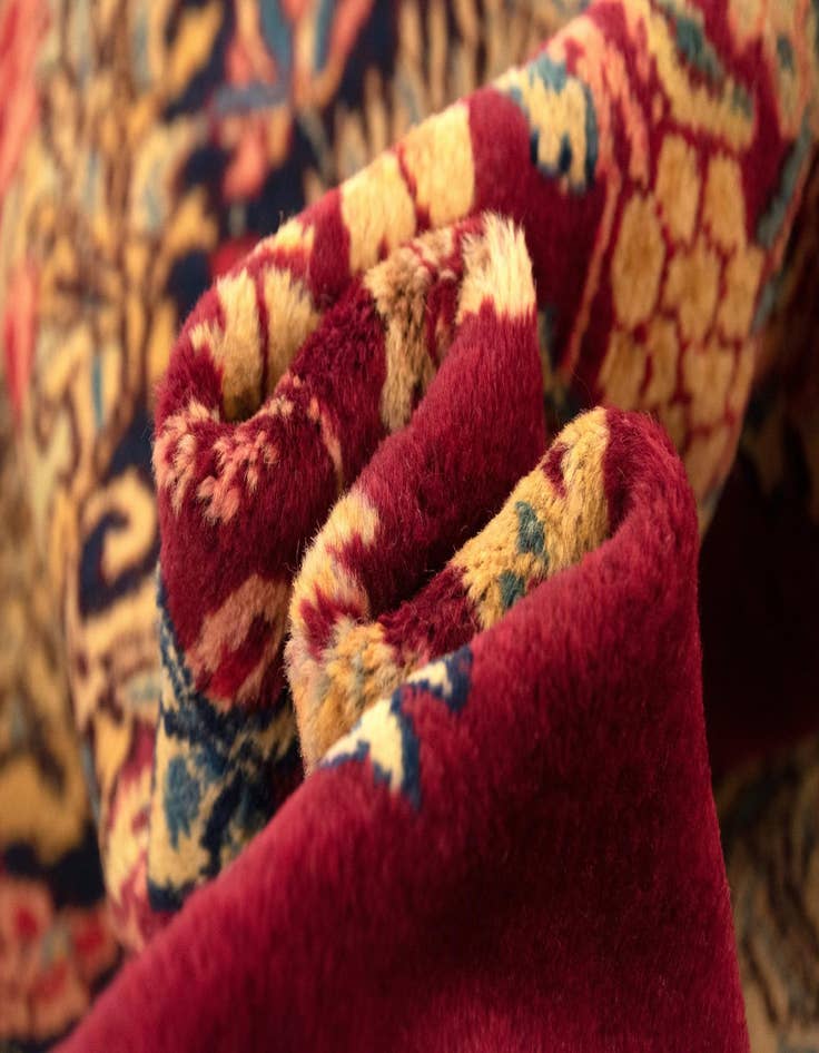 Detail image of  10' 5 x 13' 3  Hand Knotted Kerman Persian Wool Rug