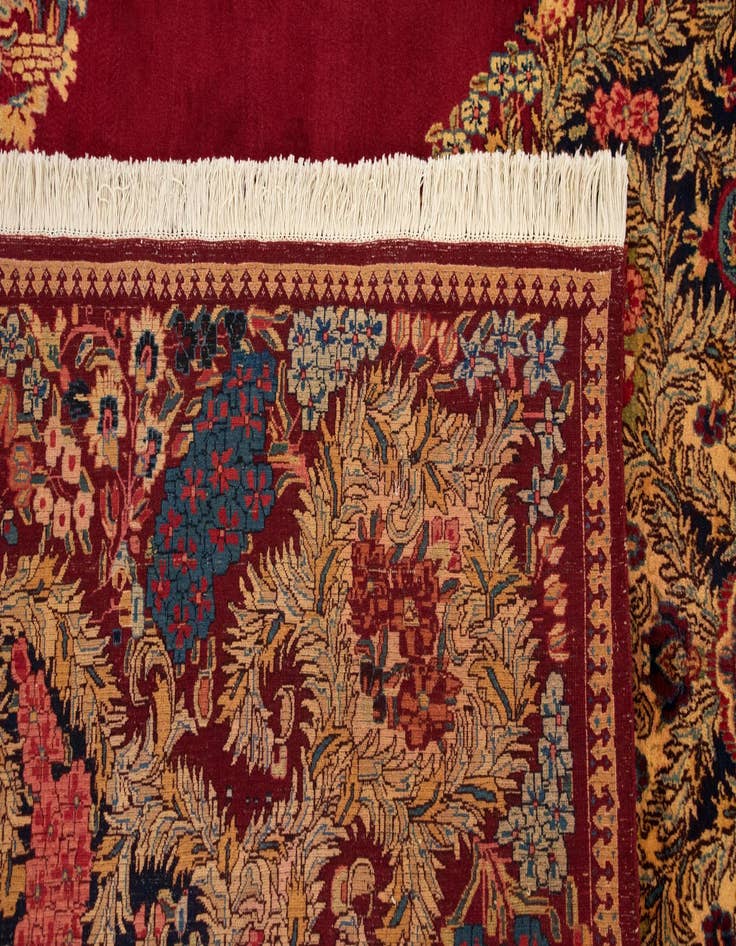 Detail image of  10' 5 x 13' 3  Hand Knotted Kerman Persian Wool Rug