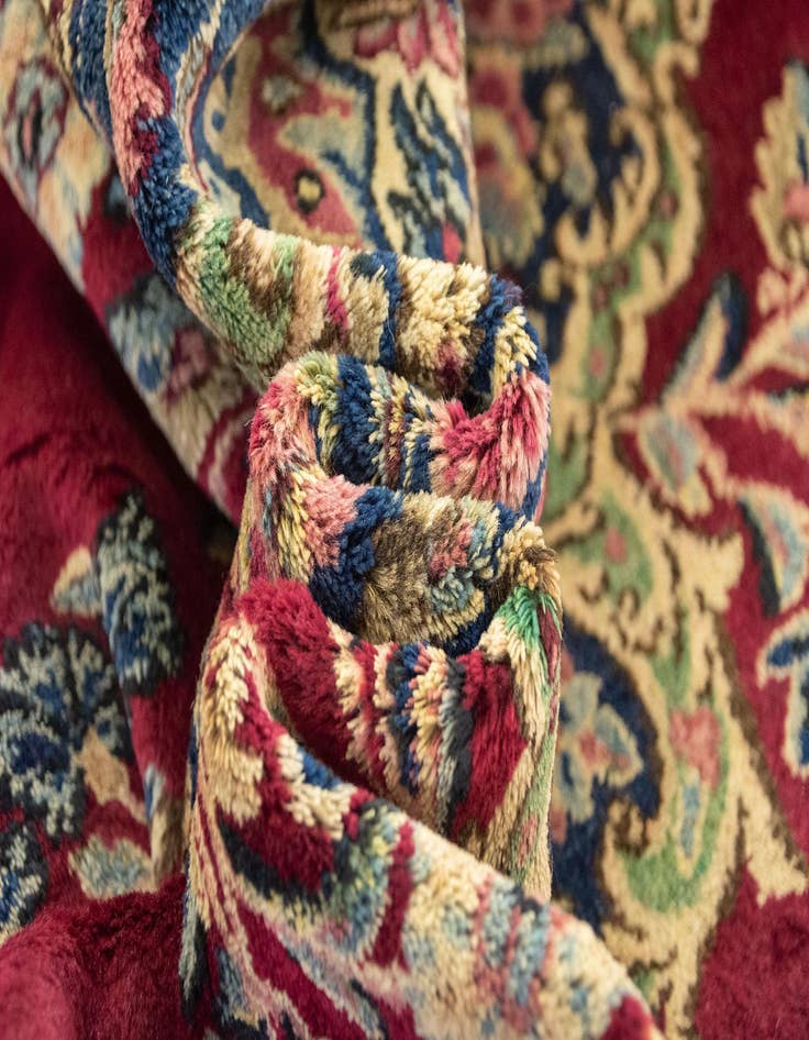 Detail image of  8' 10 x 11' 9  Hand Knotted Kerman Persian Wool Rug