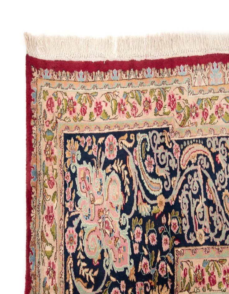 Detail image of  13' 4 x 14' 7  Hand Knotted Kerman Persian Rug