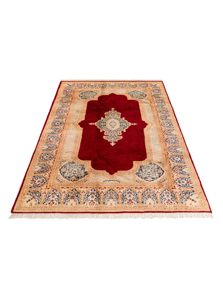 Detail image of  6' 5 x 9' 5  Hand Knotted Kerman Wool Rug