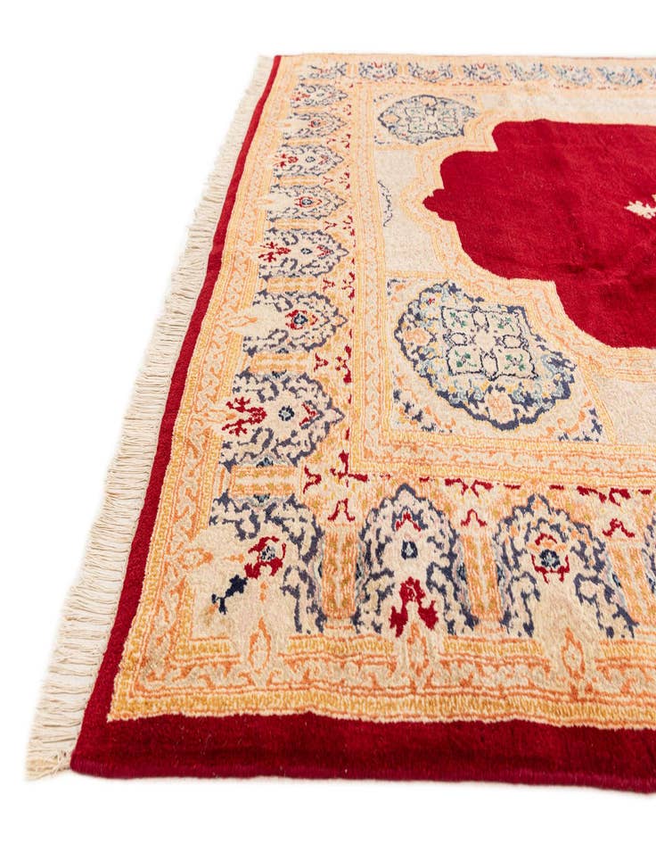 Detail image of  6' 5 x 9' 5  Hand Knotted Kerman Wool Rug