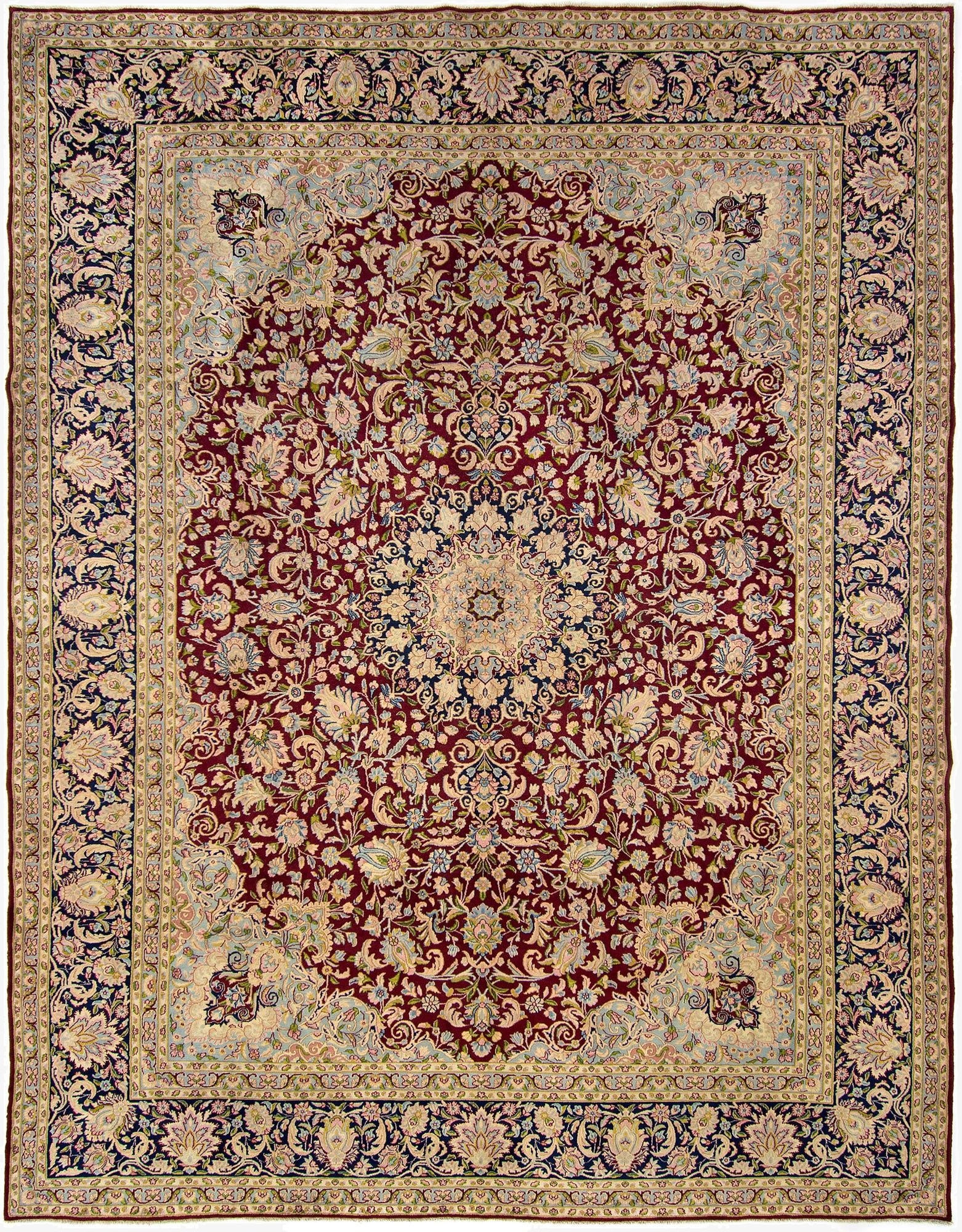  10' 1 x 13' 1  Hand Knotted Kerman Persian Rug