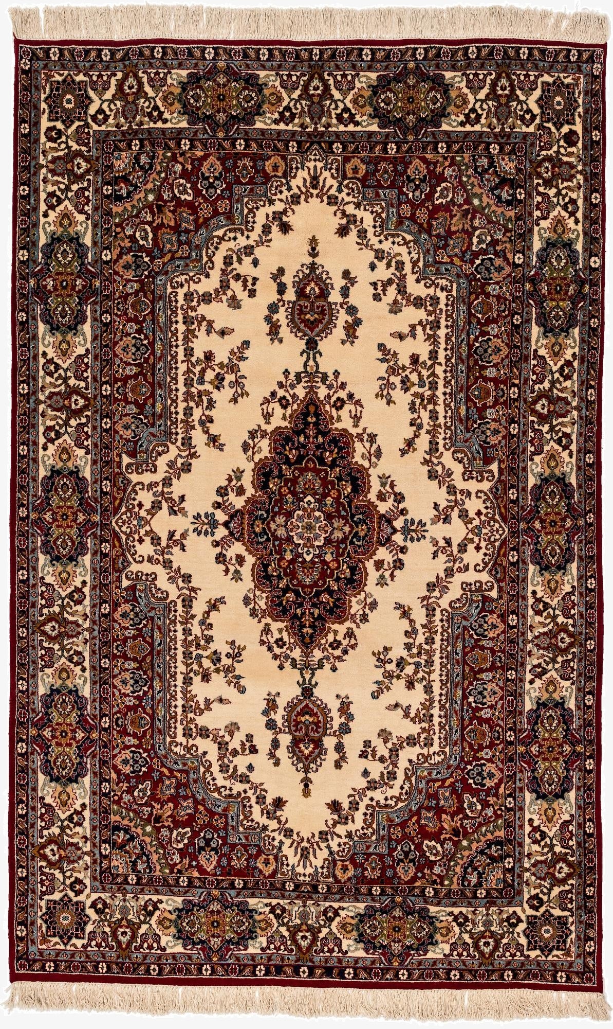  5' 6 x 8' 10  Hand Knotted Kerman Oriental Wool Rug