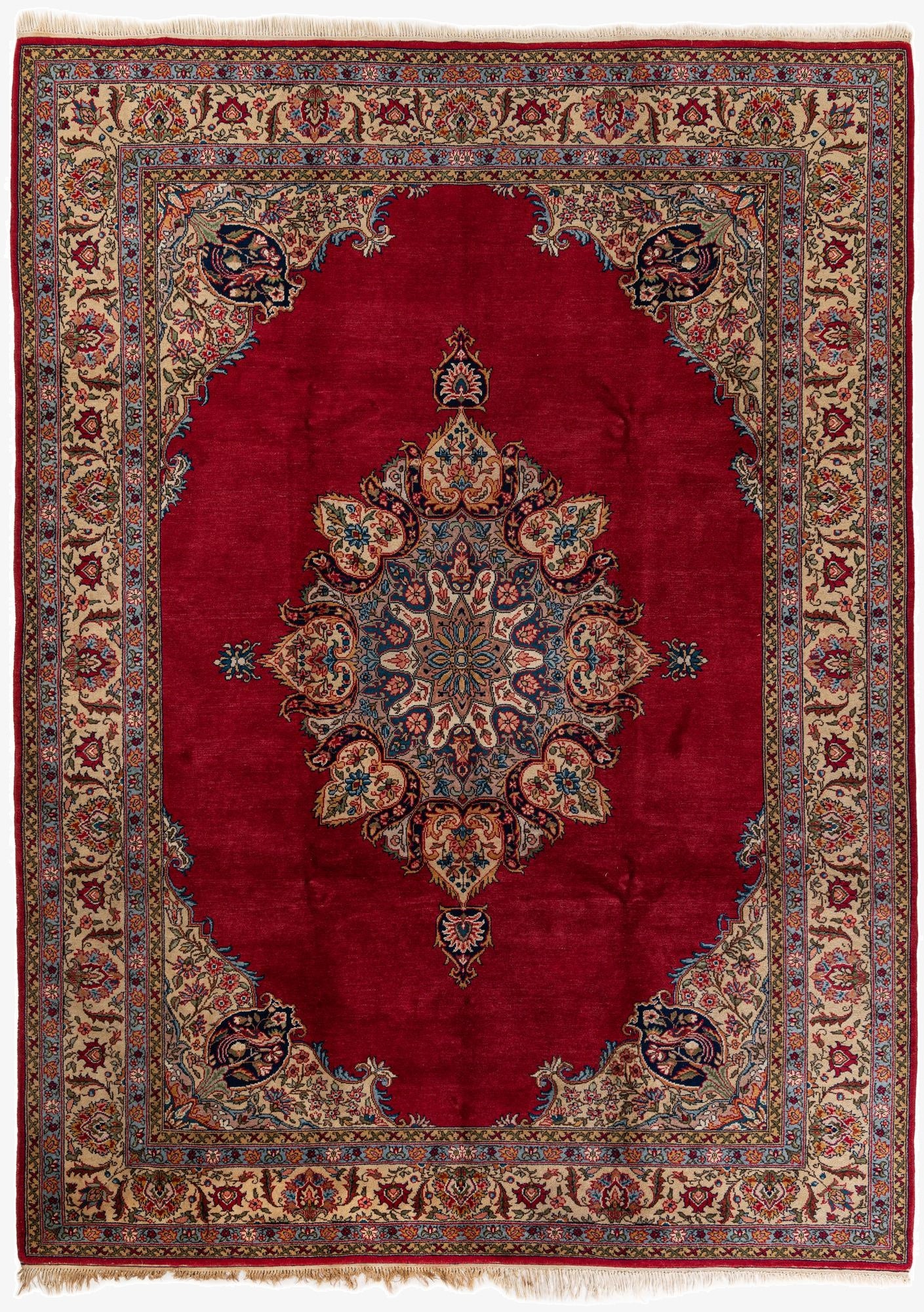  8' 3 x 11' 3  Hand Knotted Kerman Wool Rug