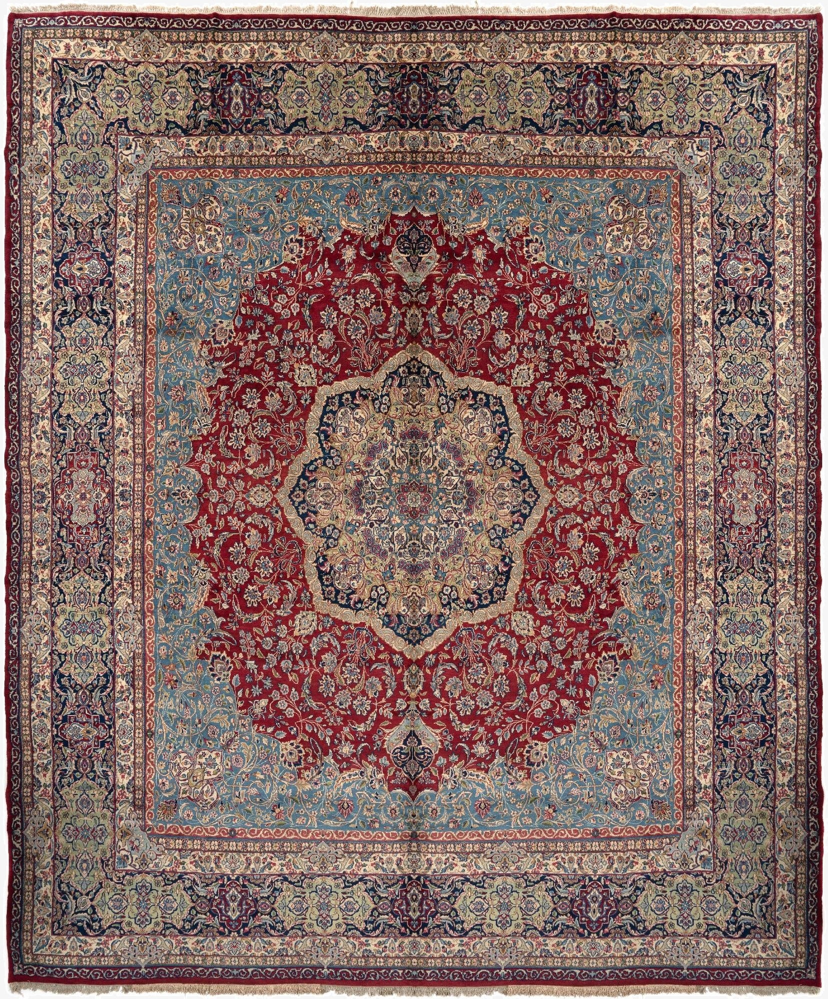 13' 7 x 16' 2 Kerman Wool Rug