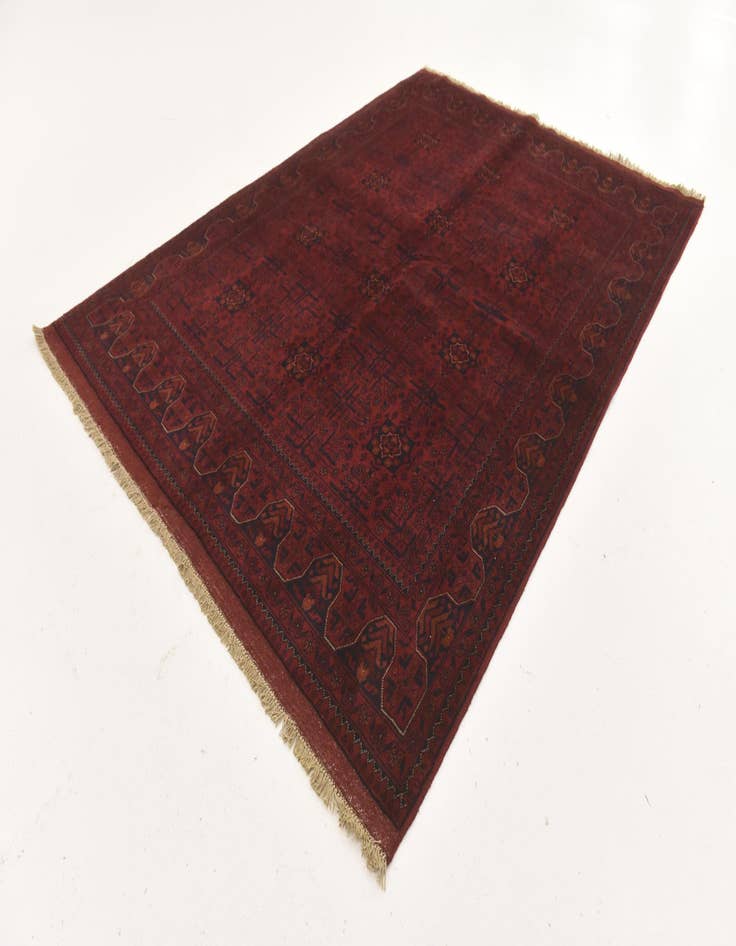 Detail image of  5' 9 x 8'  Hand Knotted Khal Mohammadi Wool Rug