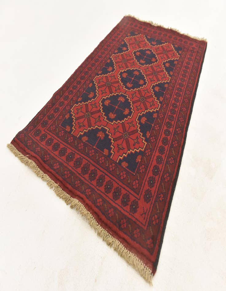 Detail image of 2' 6 x 4' Hand Knotted Khal Mohammadi Wool Rug