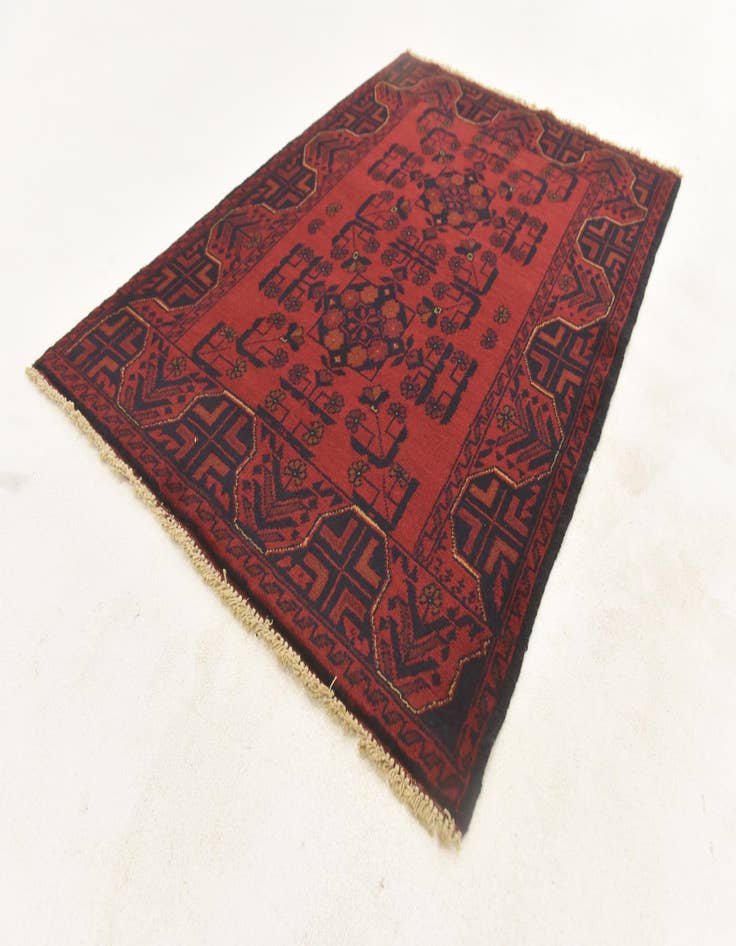 Detail image of 2' 8 x 4' Hand Knotted Khal Mohammadi Wool Rug