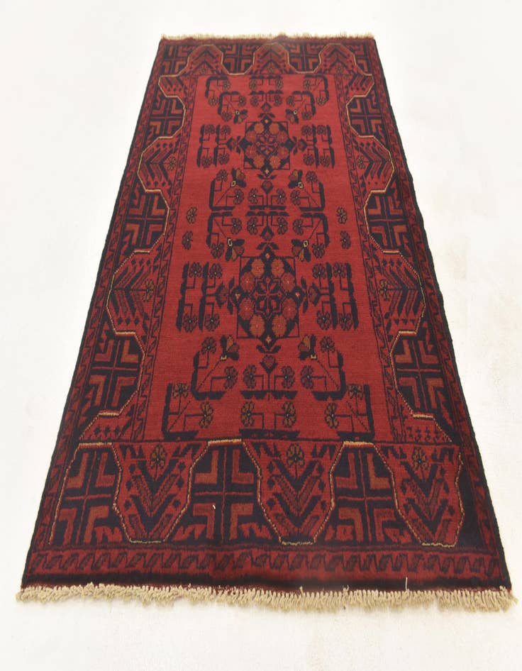 Detail image of 2' 8 x 4' Hand Knotted Khal Mohammadi Wool Rug