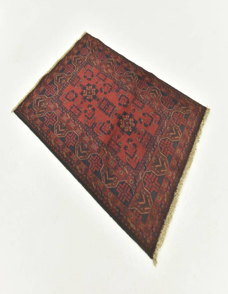 Detail image of 2' 5 x 4' Hand Knotted Khal Mohammadi Wool Rug