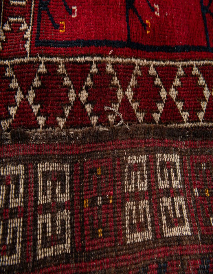 Detail image of  6' 2 x 8'  Hand Knotted Khal Mohammadi Oriental Wool Rug