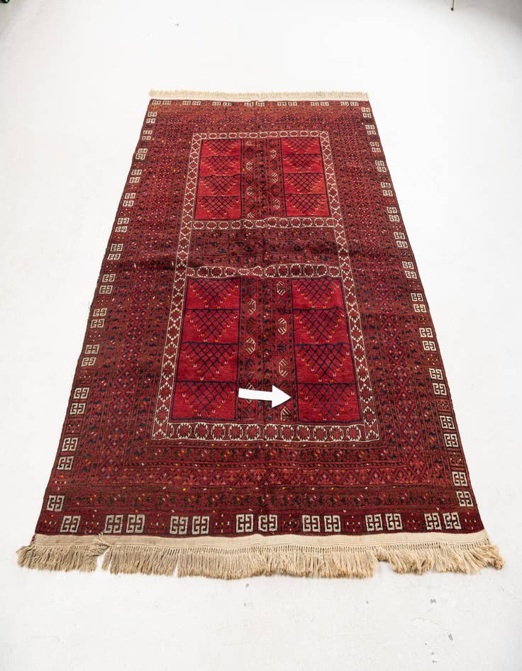 Detail image of  6' 2 x 8'  Hand Knotted Khal Mohammadi Oriental Wool Rug