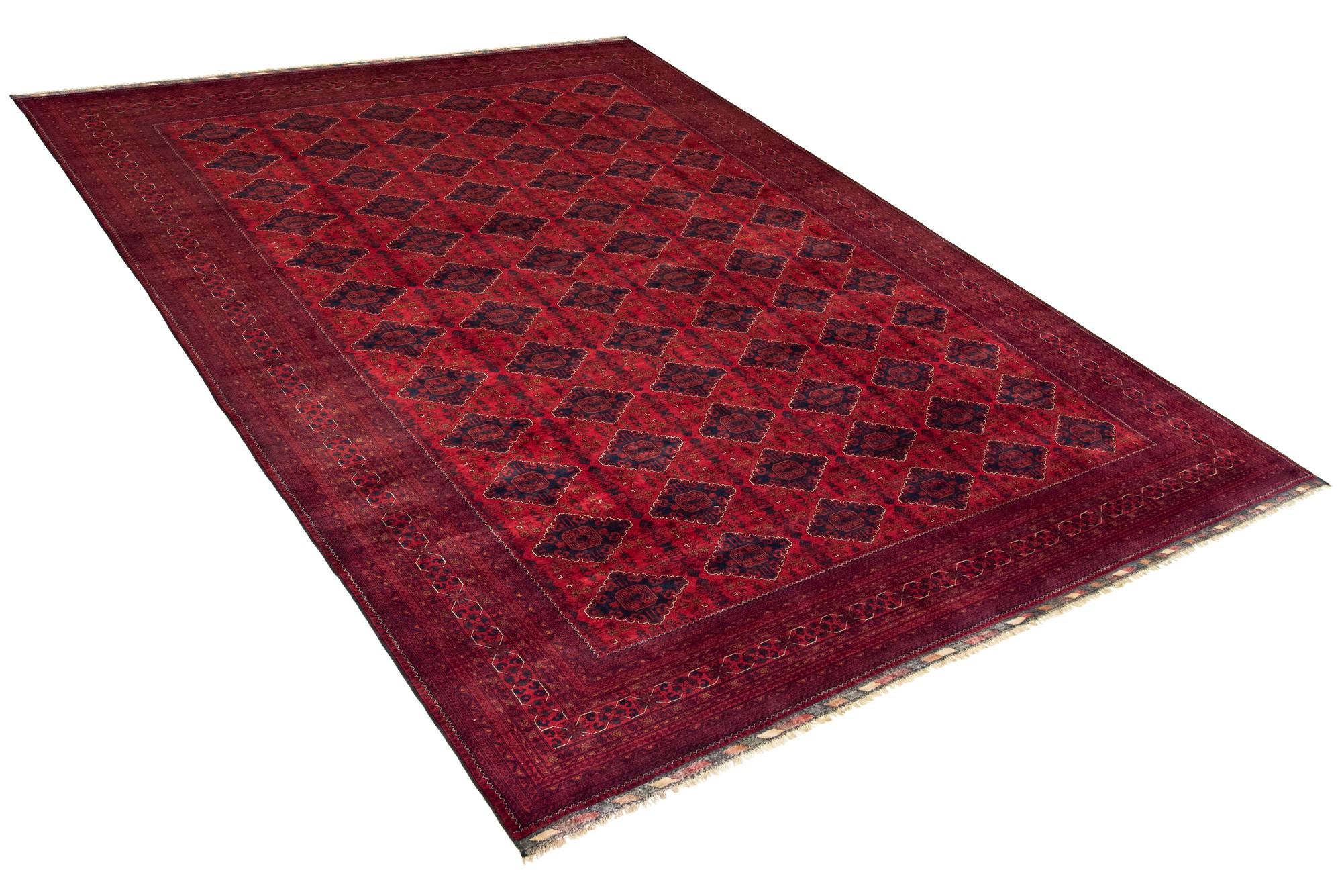 Red 13' x 19' Hand Knotted Khal Mohammadi Rug | Rugs.com