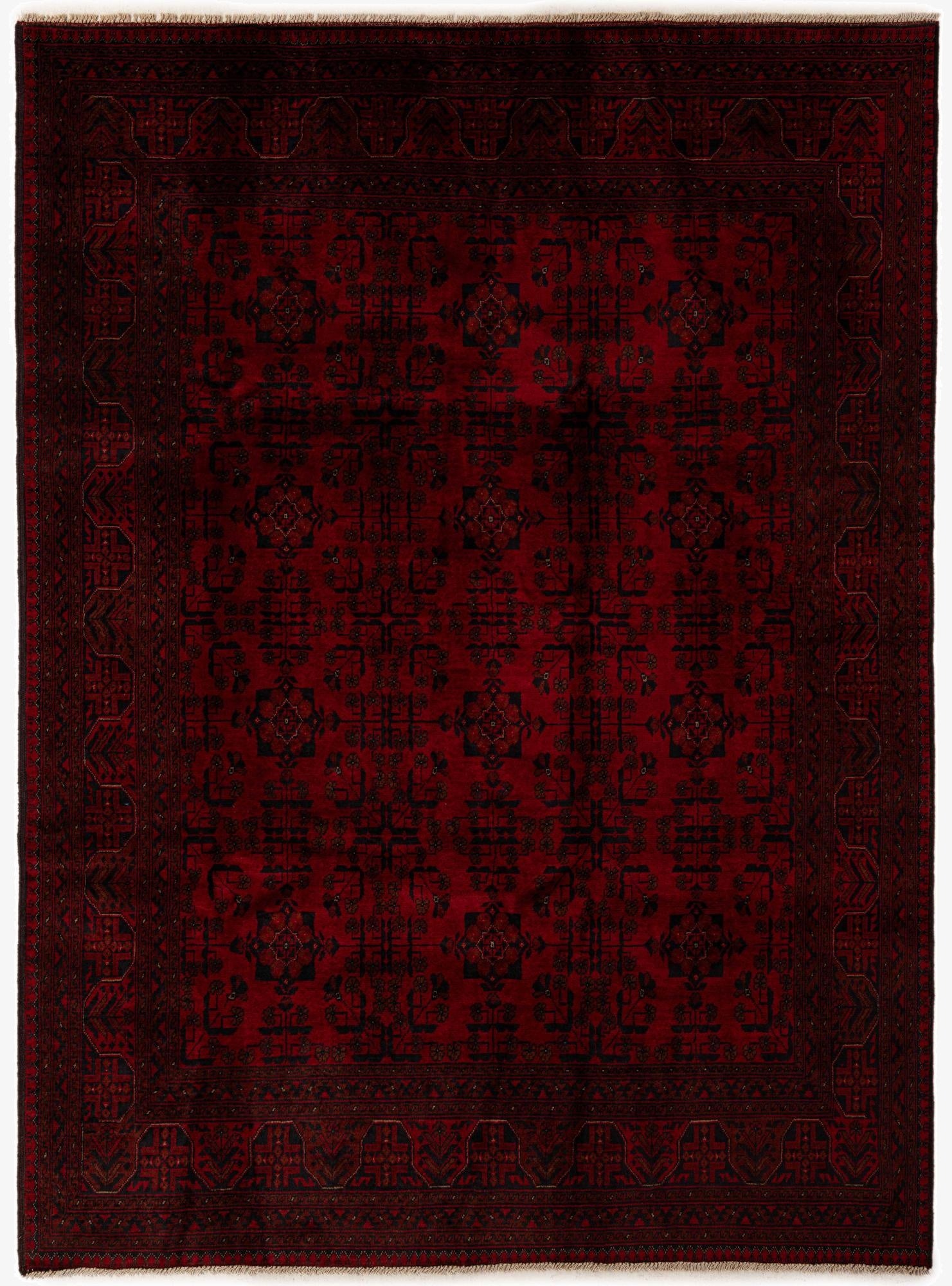  6' 11 x 9' 6  Hand Knotted Khal Mohammadi Wool Rug