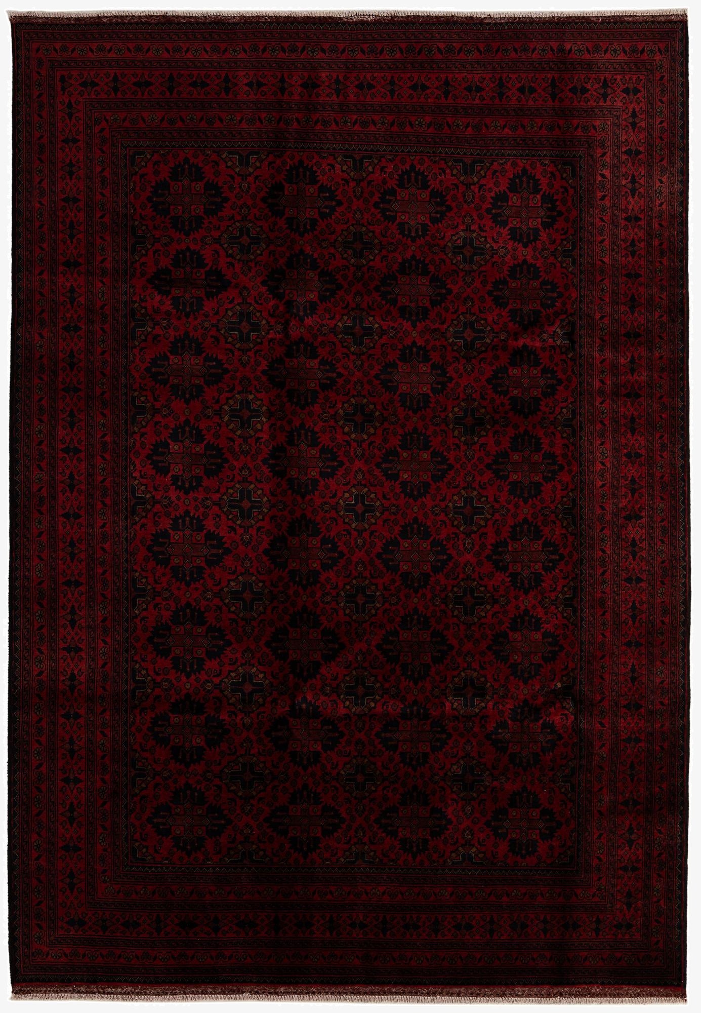  6' 7 x 9' 11  Hand Knotted Khal Mohammadi Wool Rug